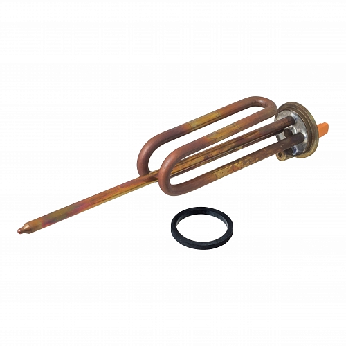 Tubular Heating Element for Water Heater 1500W RCF for M6 anode (w/ gasket), copper