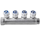 Manifold with control valves 4 outlets x 3/4" x 1/2" male thread. MPF buy wholesale