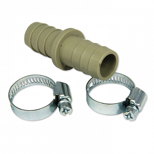 19x19 mm Garden Hose Connector (plastic) w/ galvanized steel clamps (9 mm 16-25) buy wholesale