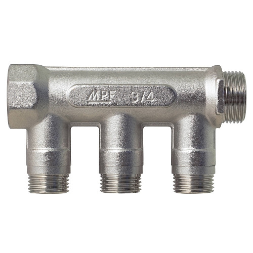 Manifold with shut-off valves 3 outlets x 3/4" x 1/2" male. MPF buy wholesale