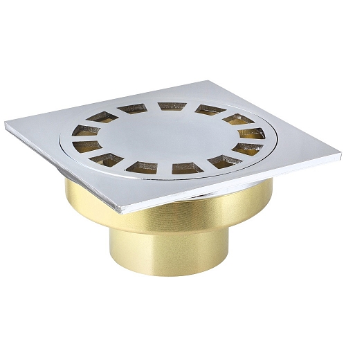 Shower straight metal drain 10 x 10 cm chrome-plated buy wholesale