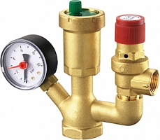 Safety Assembly (Automatic Air Valve, Pressure Gauge, Bleeder) 1"