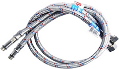 Flexible Tap Connector for Mixer 1/2" x M10 x 100 cm, pair (long, short) NS
