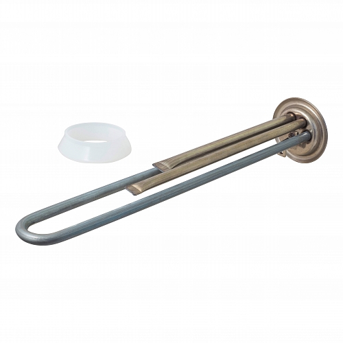 Tubular Heating Element for Water Heater 1300W RF for M4 anode (w/ gasket), stainless steel