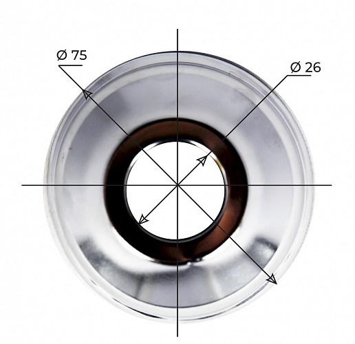 Чашка декоративная (отражатель) диам. 26 мм (хром) 