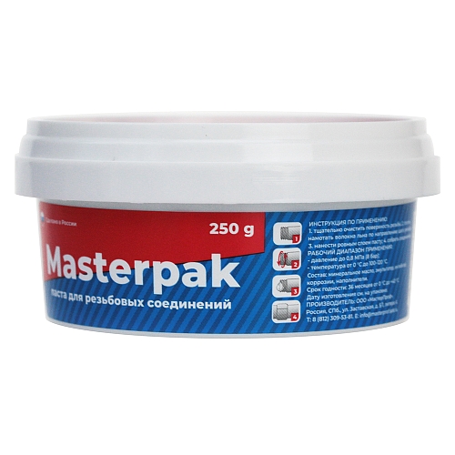 Паста уплотнительная (вода, пар, 250 г) Masterpak 