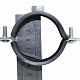 Galvanized Steel Clamp with Rubber Gasket 1/1,2" (48-53 mm) M8, bolt, dowel buy wholesale