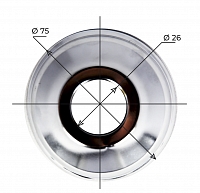 Чашка декоративная (отражатель) диам. 26 мм (хром)