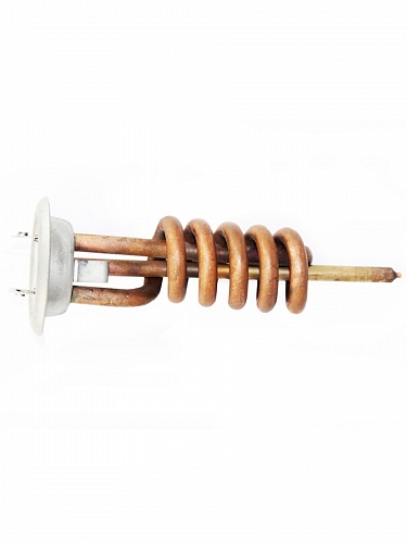 Tubular Heating Element for Water Heater, 2000W RF RSD coiled for M6 anode (w/ gasket)