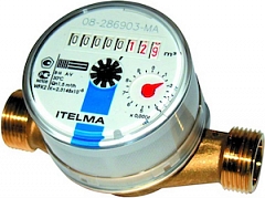Счетчик для холодной воды 1/2" (Ду=15, L=110 мм) ITELMA
