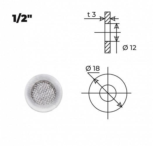 Spacer for faucet with mesh 1/2" (2 pcs) buy wholesale