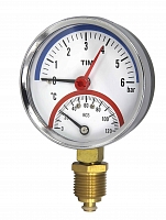 Radial Thermo Pressure Gauge, 6 bar, max 120°C, 1/2"