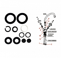 Set of gaskets for faucet tap Plumber's No. 1 (rubber)