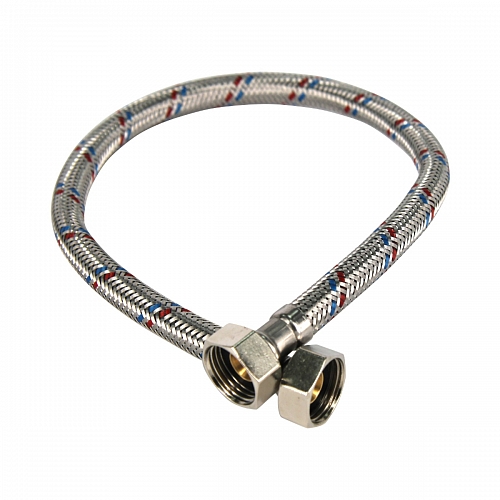 Stainless Steel Braided Flexible Tap Connector 1/2" x 50 cm female-female NS buy wholesale