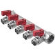 Manifold with shut-off valves 5 outlets x 3/4" x 1/2" male. MPF buy wholesale