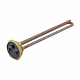 Universal Threaded Tubular Heating Element 1.1/4" RDT 1500W for M6 Anode (w/ gasket), copper