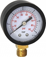 Radial Thermo Pressure Gauge, 1/4" 6 bar