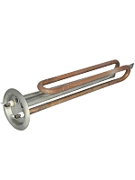 Tubular Heating Element for Water Heater, 2000W RF for M6 anode (w/ gasket), copper