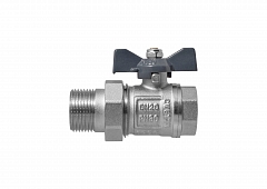 3/4" Ball Valve with union nut, Butterfly Handle