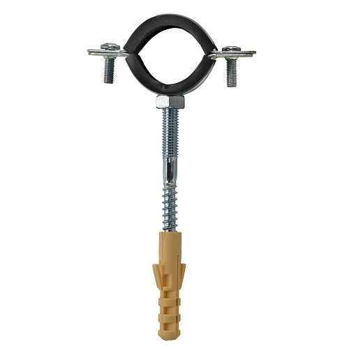 Galvanized Steel Clamp with Rubber Gasket 3/4" (25-28 mm) M8, bolt, dowel buy wholesale