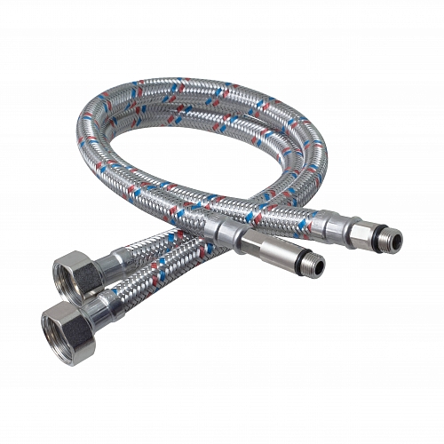 Flexible Tap Connector for Mixer 1/2" x M10 x 50 cm, pair (long, short) NS buy wholesale
