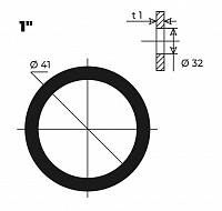 Прокладка межсекционная для радиатора 1" (2 шт.)